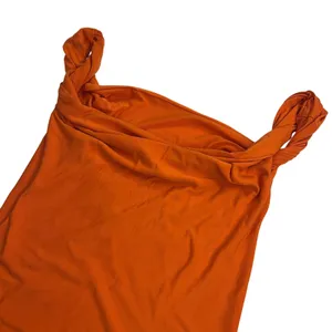 Club L London Orange Twist Strap Bodycon Jersey Stretch Midi Dress Size US 8 thumbnail 5