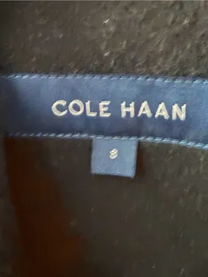 Cole Haan Black Long Sleeve Wrap Coat Dress thumbnail 8