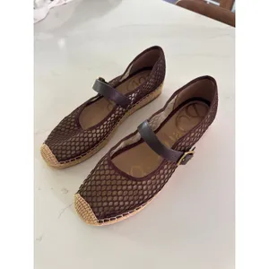 SAM EDELMAN Mackie Mesh Woven Espadrilles in Cafe Noir Size 10.5 thumbnail 4