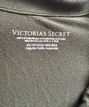 Victoria's Secret Black Tee with White Logo Print thumbnail 3