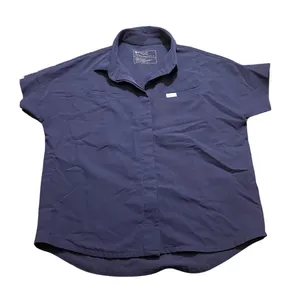 Figs Elmina Scrub Top Womens Small Navy blue Shirt Button Collar thumbnail 1