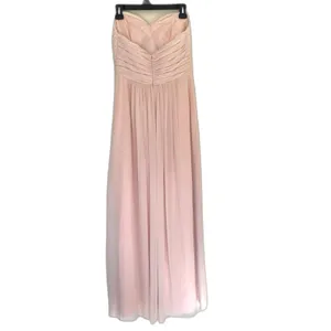 Bill Levkoff Bridesmaid's Dress Strapless Sweetheart Chiffon Gown Pink Size 12‎ thumbnail 5