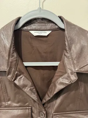 Amanda Uprichard Sz M Short Sleeve Greyson Mini Dress in Cocoa thumbnail 4
