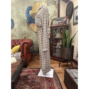 Free People Jen's Pirate Booty Geometric Jumpsuit Cream Black Large Boho thumbnail 4
