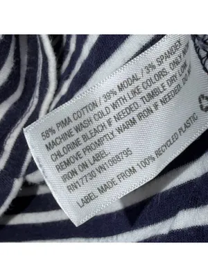 A New Day XS Navy White Striped Long Sleeve Top thumbnail 5