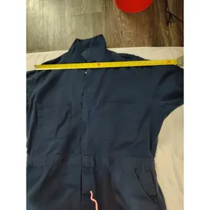 C. E. Schmidt Workwear Jumpsuit Coveralls Navy Blue Zip Pockets Long Sleeve XLR thumbnail 7