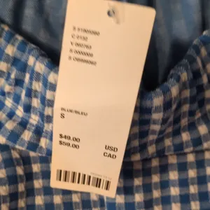 Urban Outfitters Gingham Kick Blue Pants Size Small thumbnail 3