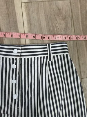 Derek Lam 10 Crosby striped nautical pleated front shorts size 2 high waisted thumbnail 6