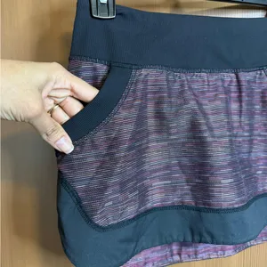 Lululemon Run For All Skirt sz 2 Space Dye Black thumbnail 10