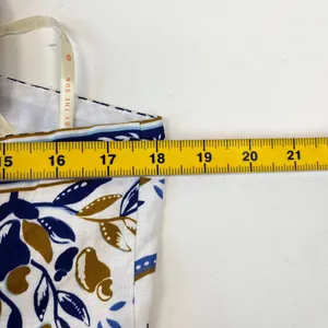 NWOT Farm Rio Linen Blend Floral Print Romper Blue Size L thumbnail 12
