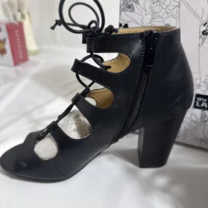 CL By Laundry Z-Bettie Shoes Womens 8.5M Open Toe Leather Lace Up New In Box thumbnail 3