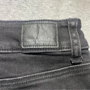 American Eagle Outfitters Black Lace Jean Shorts/ Jorts size 12 thumbnail 4