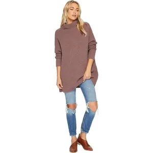 Free People Ottoman Slouchy Tunic Size Small oversized sweater ribbed knit mock thumbnail 12