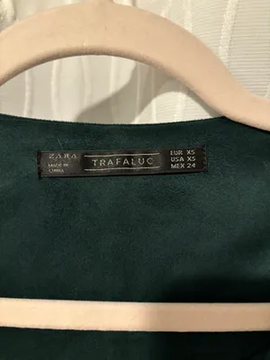 ZARA Green Velvet Dress thumbnail 3