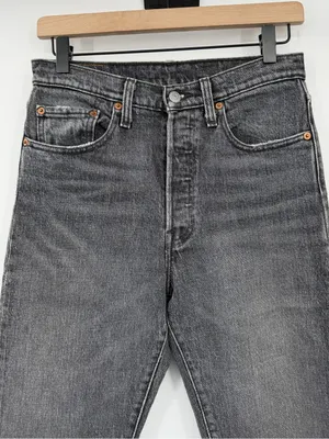Levi’s 501 Skinny Jeans Women’s 27 Black Coast High Rise Button Fly thumbnail 4
