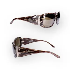 Miu Miu ♛ Metal Crown Sunglasses ♛ Brown Tortoise Shell ♛ Chic Luxury Sunnies ♛ thumbnail 1
