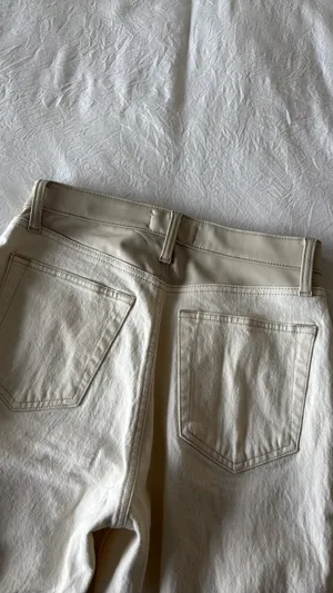 Abercrombie Leather Trim 90s Straight Ultra High Raise Jeans thumbnail 5