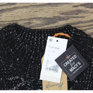 Weatherproof Vintage Mock Neck Ribbed Knit Pullover Sweater Caviar Black XS thumbnail 3