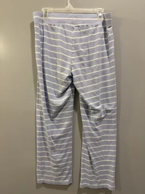 J. Crew Striped Button-Down Long Sleeve Pajama Top and Pants Set Blue and White thumbnail 7