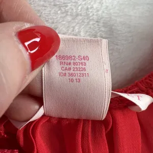 Victoria's Secret Babydoll L Large Cami Top Lace Pleated Lingerie‎ Satin Bow Red thumbnail 9