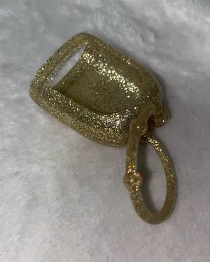 Glitter Gold Protective Case with Keyring for hand sanitizers thumbnail 1