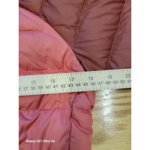 L.L. Bean Puffer Jacket Womens Small Orange Brown Long Sleeve Zip Up Outdoor C6 thumbnail 8