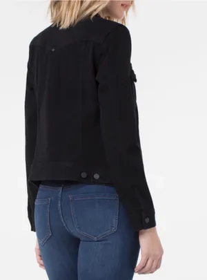 Liverpool Black Rinse Kolten Denim Jean Jacket thumbnail 2