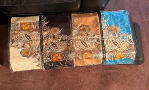 4-Pack 35" Satin Head Scarves - Silk-like Hair Bandanas thumbnail 1
