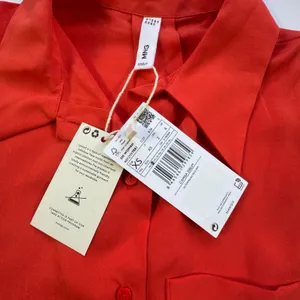 Mango MNG Orange Red Lyocell Sleeveless Shirt Womens XS Collar Button Pocket NWT thumbnail 8