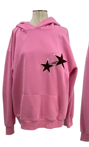 Aelfric Eden‎ Pink Star Graphic Hoodie Sweatshirt Oversized Streetwear Medium thumbnail 1