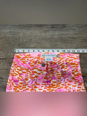 Gretchen Scott Cotton Spandex Vibrant‎ Colorful Flamingo Novelty Pants XS thumbnail 6