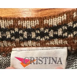 Vintage Cristina Southwestern Fair Isle Knit Oversized Cozy Sweater M/L thumbnail 6