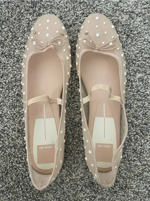 Women’s Dolce Vita Cadel Pearl Mesh Ballet Flats Beige Size 11 thumbnail 3