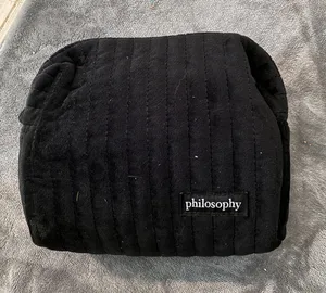 Philosophy Quilted Black Travel Pouch Bag thumbnail 1