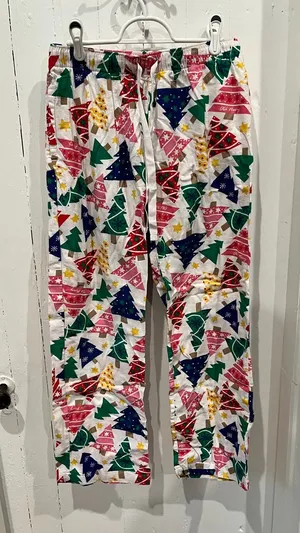 Old Navy Christmas Holiday Tree Pajama Sleep Pants size medium thumbnail 1