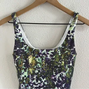 Lululemon Active Tank Top Shelf Bra Floral Sport Backdrop Iris 4 thumbnail 2