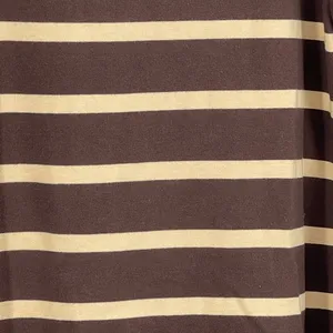 LL Bean Vintage Dress ‎ Brown Striped Long Sleeve Dress Casual Cotton Size 8 thumbnail 3