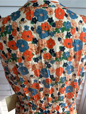 Trovata | Birds of Paradis Rae Dress in Marina floral thumbnail 6