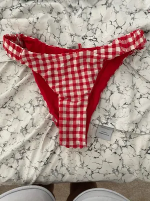 Red Gingham Bikini Bottoms Size L thumbnail 2