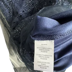 JS Collections‎ Alyssa Sequin Godet Cocktail Dress Navy 6 thumbnail 10