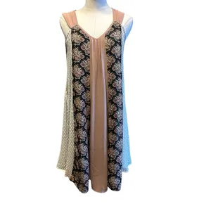 Ryu : Dress Womens Multi Fabric Beige A Line Lace Boho Cottage Back Bow SZ M Y2K thumbnail 2