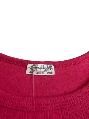 Intimately Free People Red T-Shirt Short Sleeve Blouse Stretchy Size Large NWT thumbnail 8