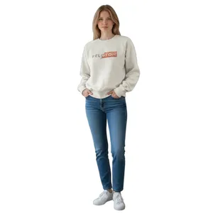 Peloton Cream Crewneck Sweatshirt Women's Size M Cozy Athleisure thumbnail 11