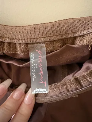 Free people brown fold over shorts thumbnail 3