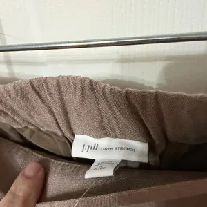 NWT J Jill‎ Linen Stretch Pull On Ankle Pant in Saddle Khaki Tan sz medium p thumbnail 4