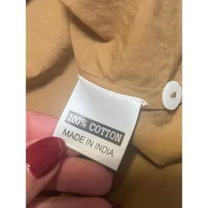 Olivia James The Label Margot Cropped Shirt Womens S Brown w/Balloon 3/4 Sleeves thumbnail 6