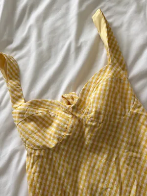 Princess Polly Yellow Gingham Dress  thumbnail 3