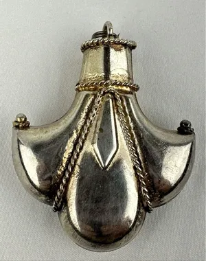 Vintage 3-D Dimensional Silver Fleur de‎ Lis Pendant Steampunk French Goth thumbnail 1