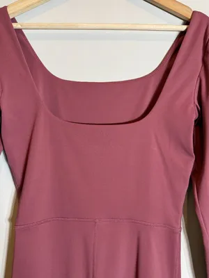 Set Active Sportbody Long Sleeve Shortysuit Romper Women's Medium Canyon Red Gym thumbnail 10