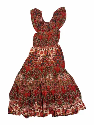 Light & Sound Boho Floral Off Shoulder Maxi Dress Cottagecore Prairie S Western thumbnail 8